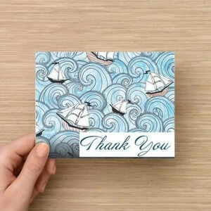 Unique Custom Printed "Thank You" Cards, Ocean